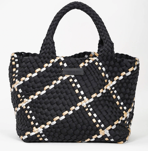 Noir / Metallic Multi Woven Tote - Parker and Hyde