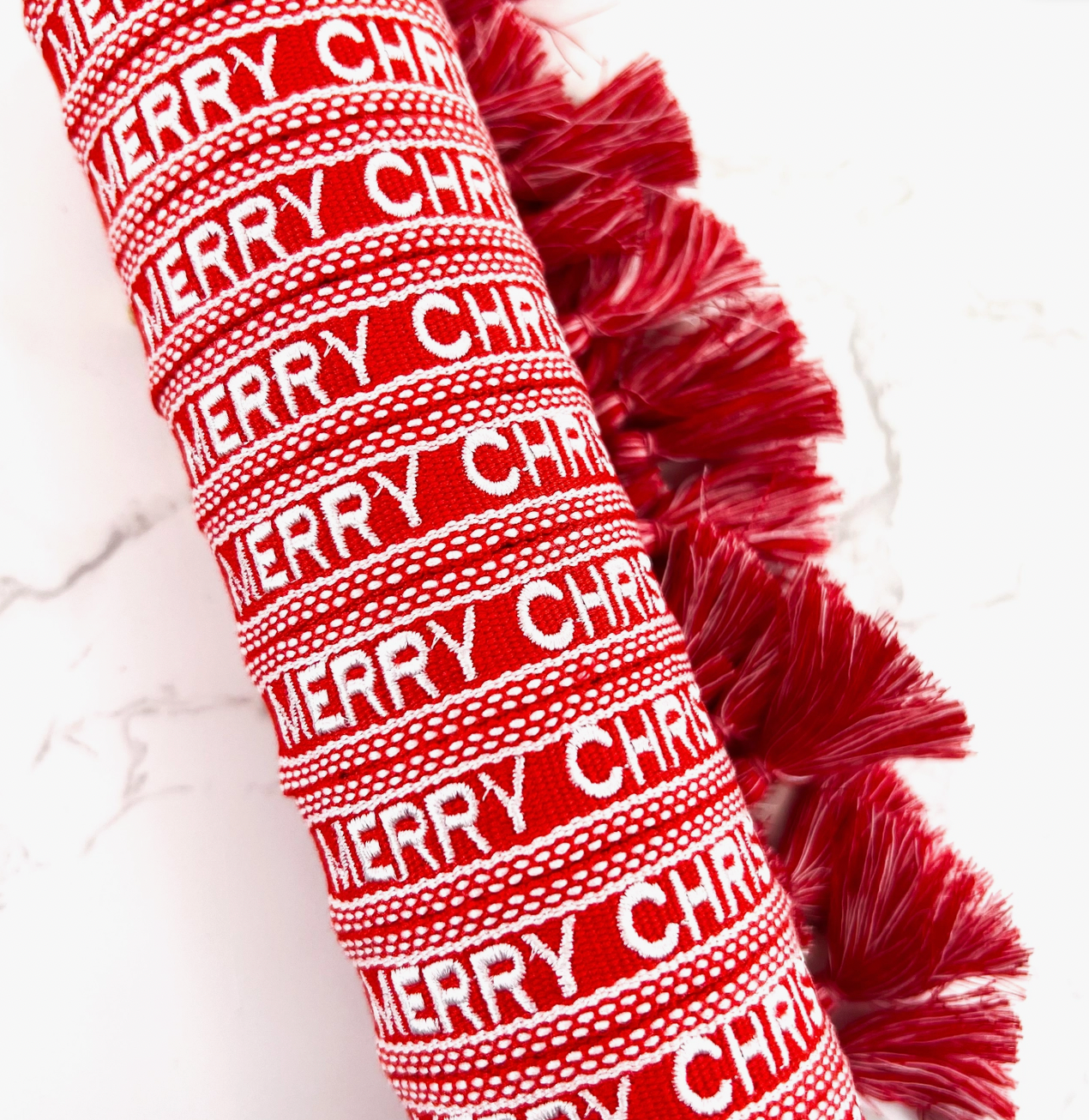 Merry Christmas Bracelet Embroidered