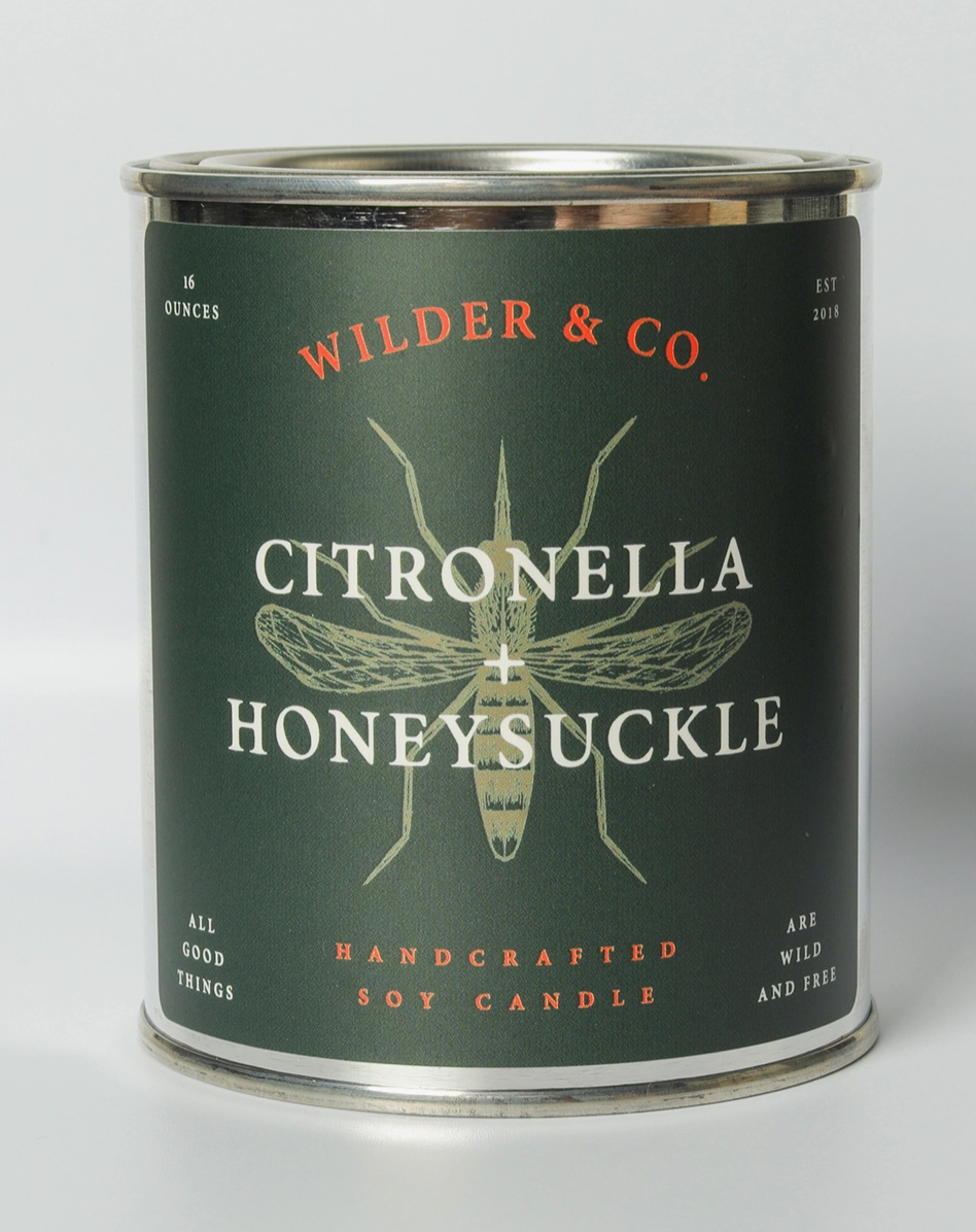 Citronella + Honeysuckle Outdoor Patio Candle