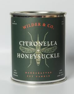 Citronella + Honeysuckle Outdoor Patio Candle