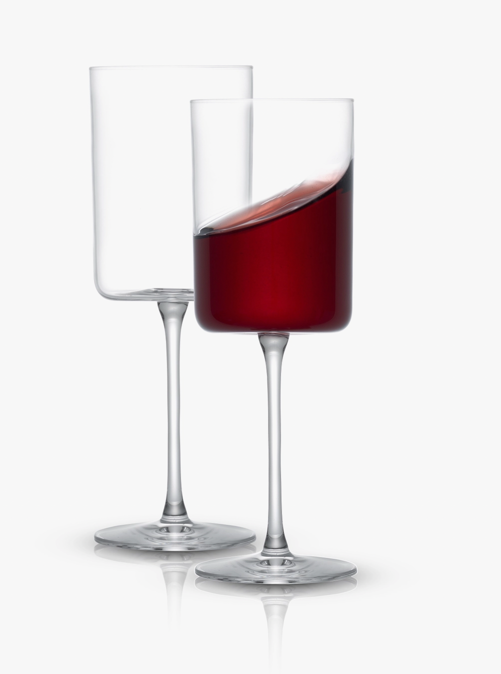 Claire Crystal Stemmed Red Wine Glasses