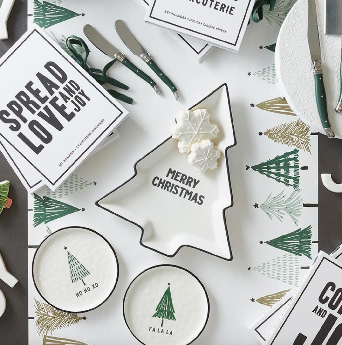 Ceramic Tree Plate - Merry Christmas