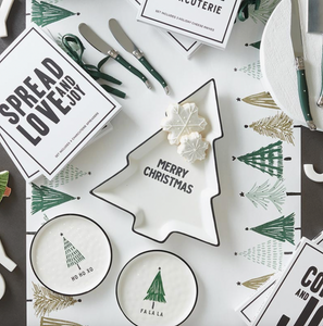 Ceramic Tree Plate - Merry Christmas