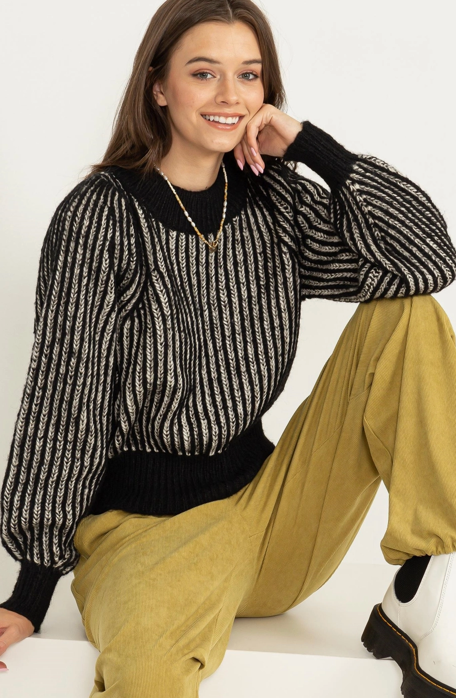 Dreamer Striped Pullover Sweater