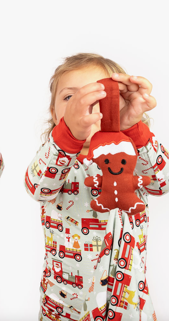 Christmas Train Gingerbread Baby Gift Bamboo Baby Lovey
