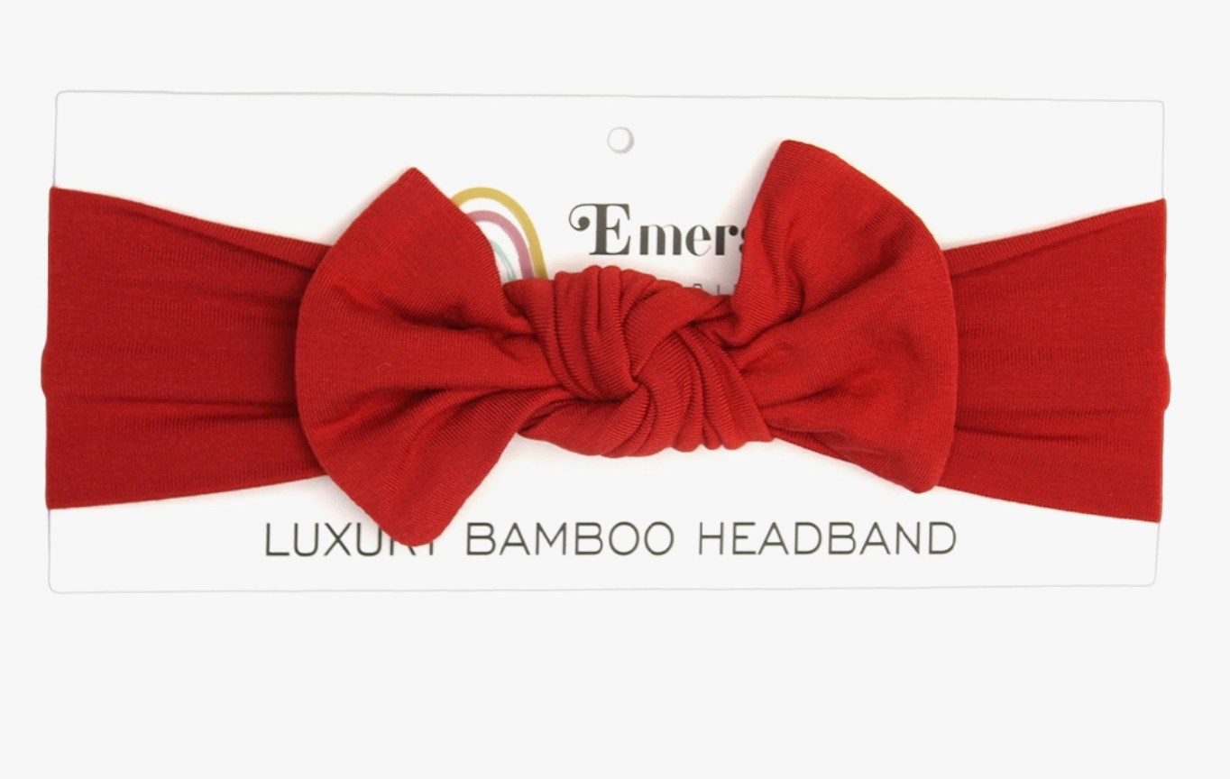 Fire Engine Red Christmas Bamboo Baby Headband
