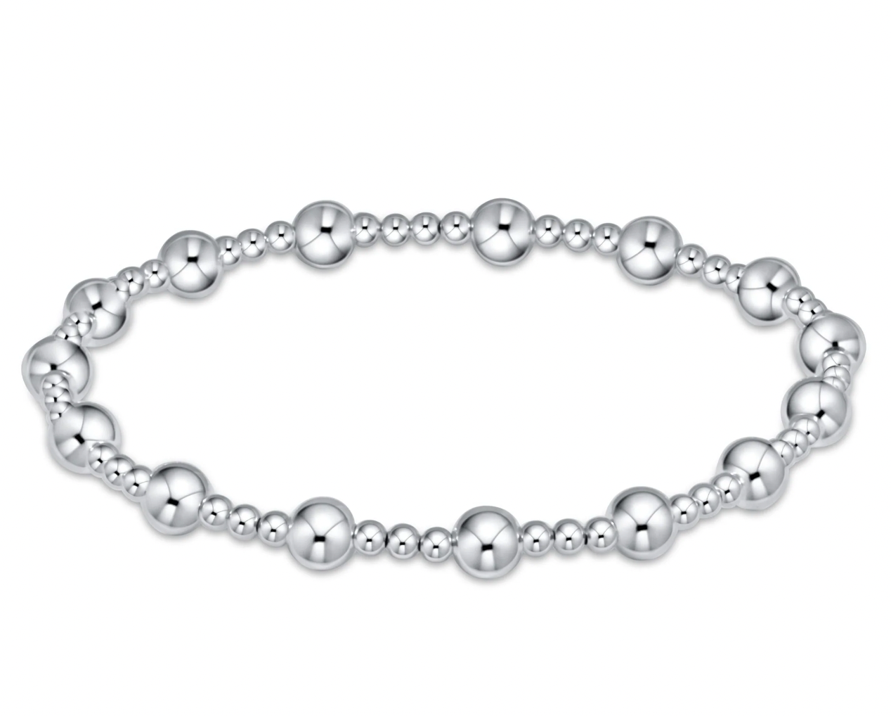 Classic sincerity pattern 6mm bead bracelet - sterling enewton