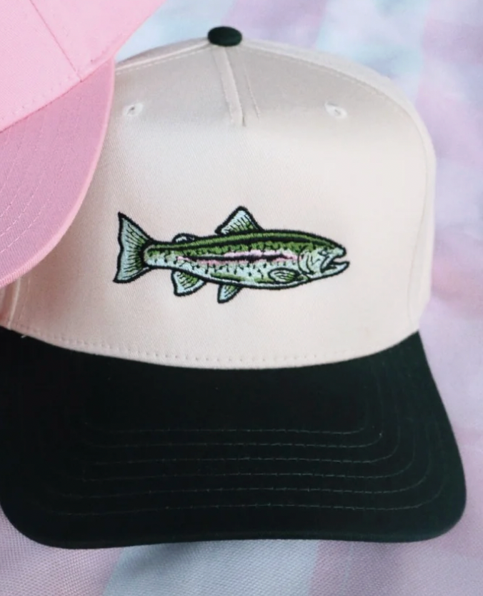 Rainbow Trout Embroidered Hat