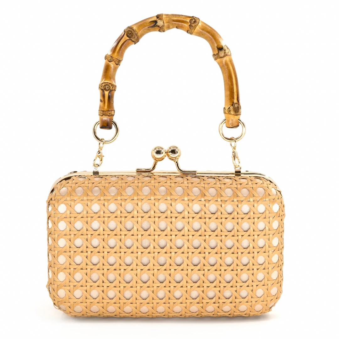 Braided Clutch w/ Bamboo Handles