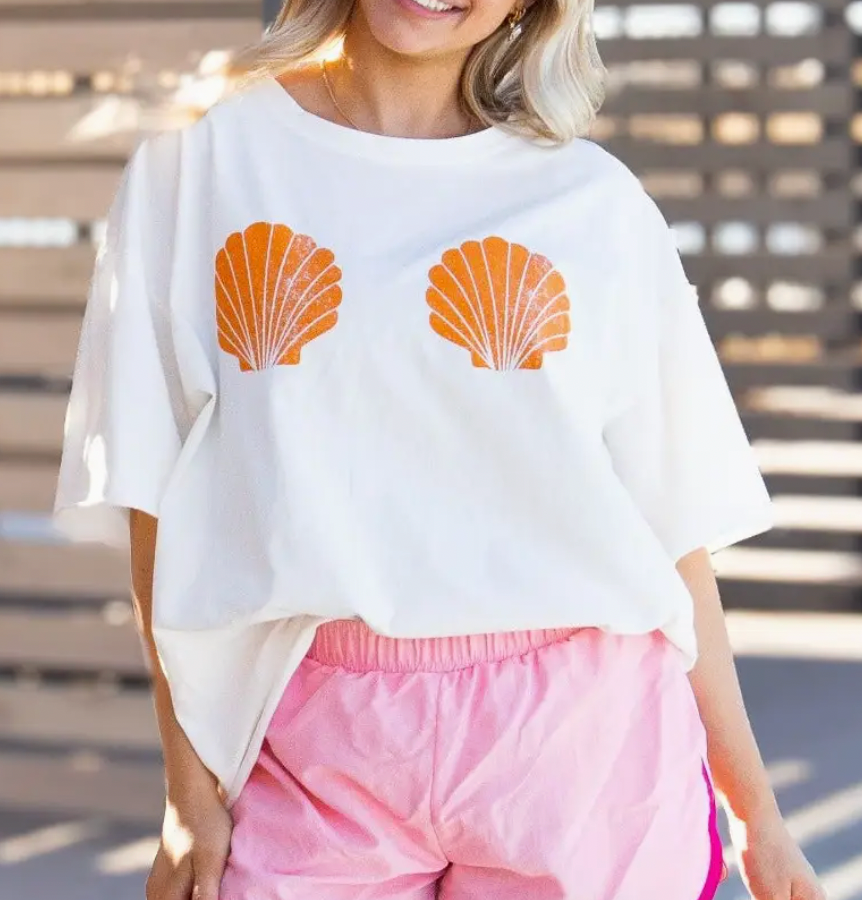 Seashell Top Graphic Tee