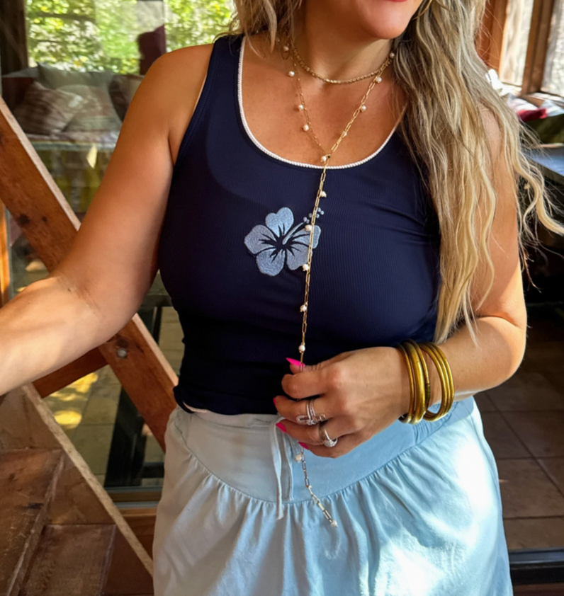 Hibiscus Ribbed Tank