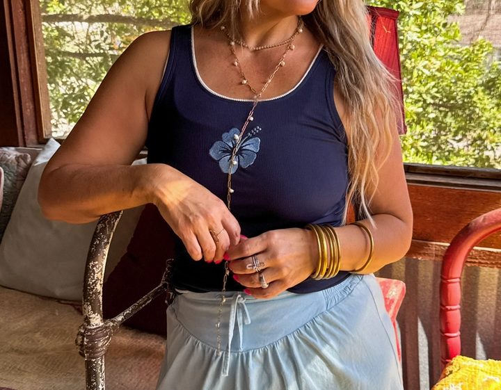 Hibiscus Ribbed Tank