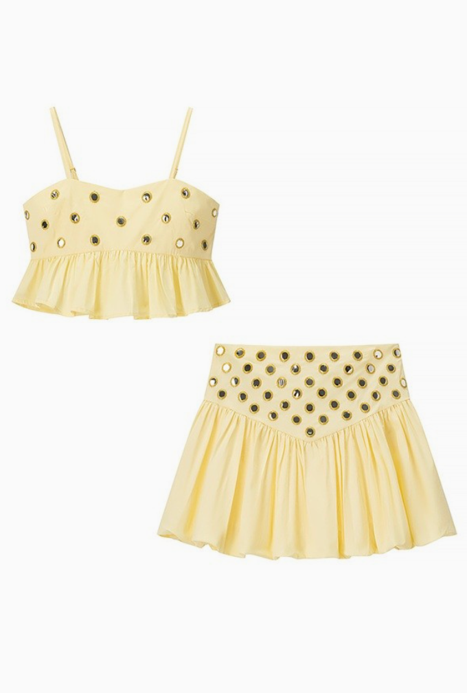 Yellow Sequin Top