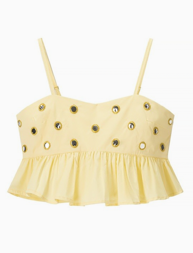 Yellow Sequin Top