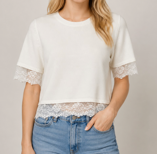 Lace Trim Top