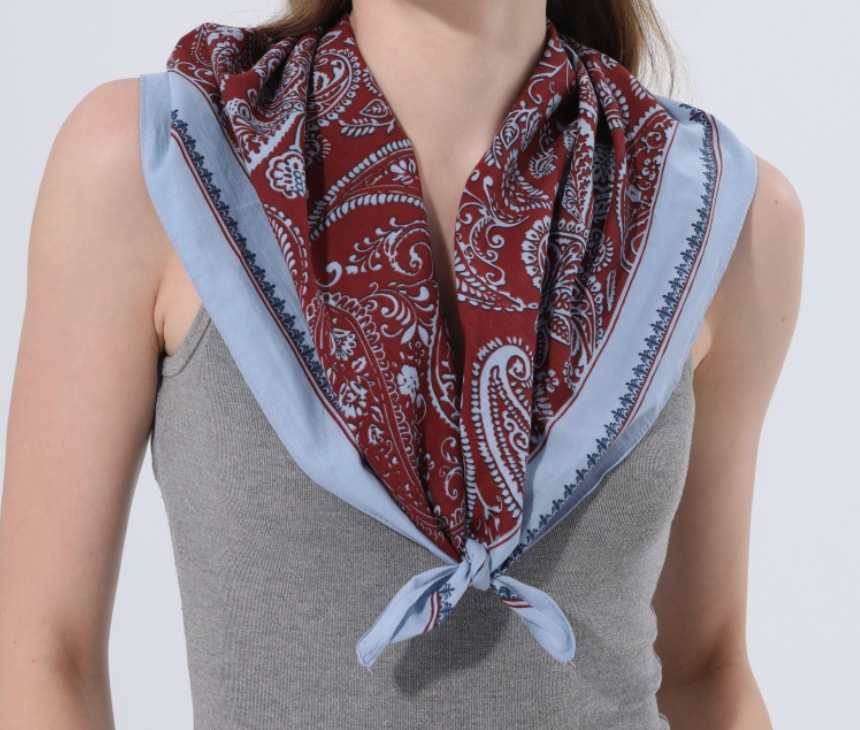 Paisley Print Multi‑Wear Bandana Scarf