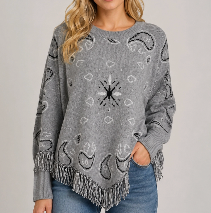 Paisley Pattern Poncho