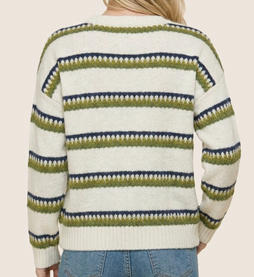 Honeycomb Multi Striped Sweater