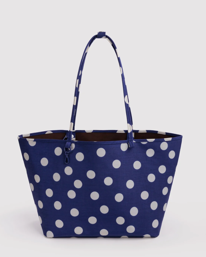 Navy Polka Dot Mix Large Nylon Reversible Tote - Baggu