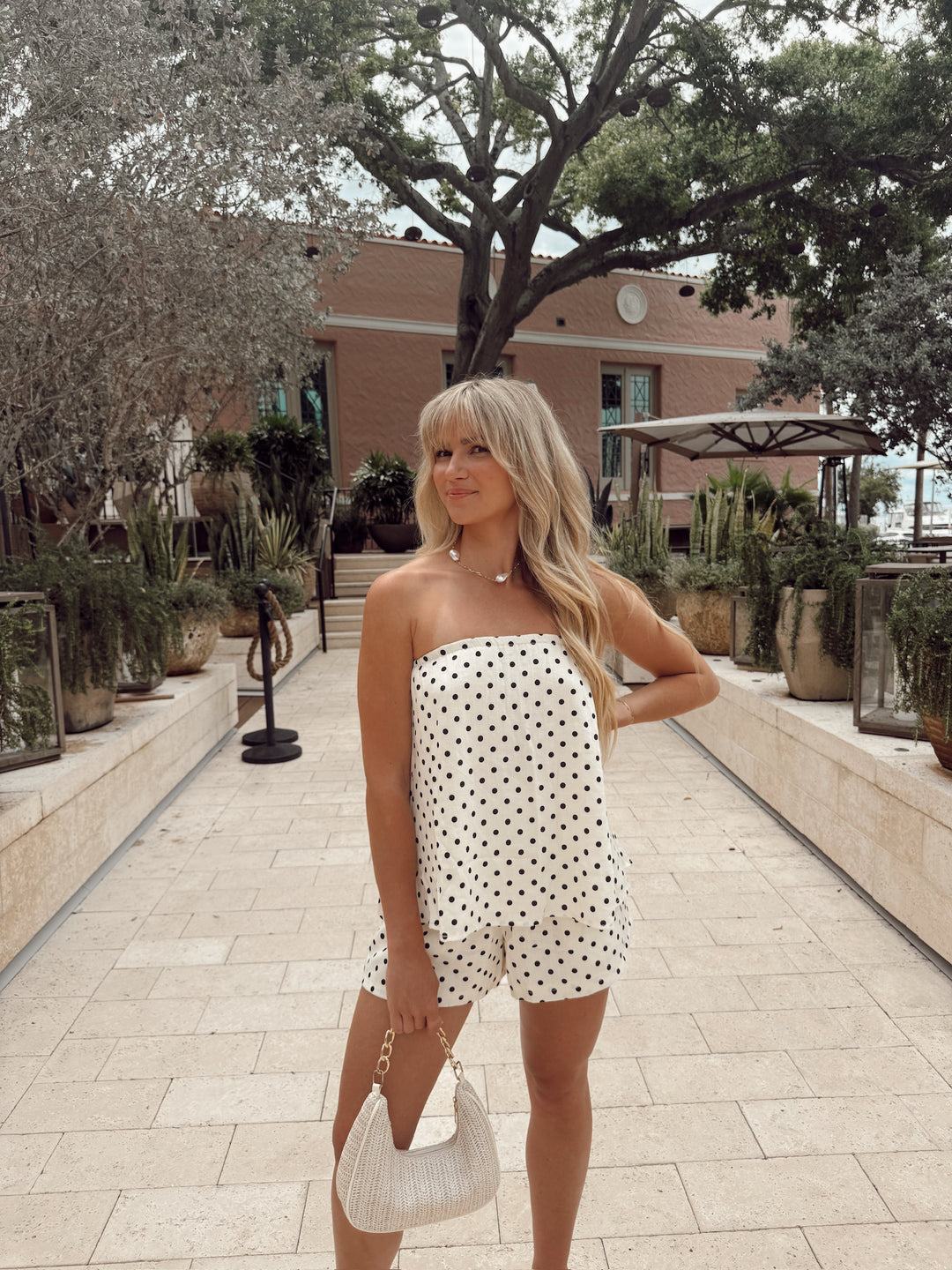 Polka Dot Pull On Shorts
