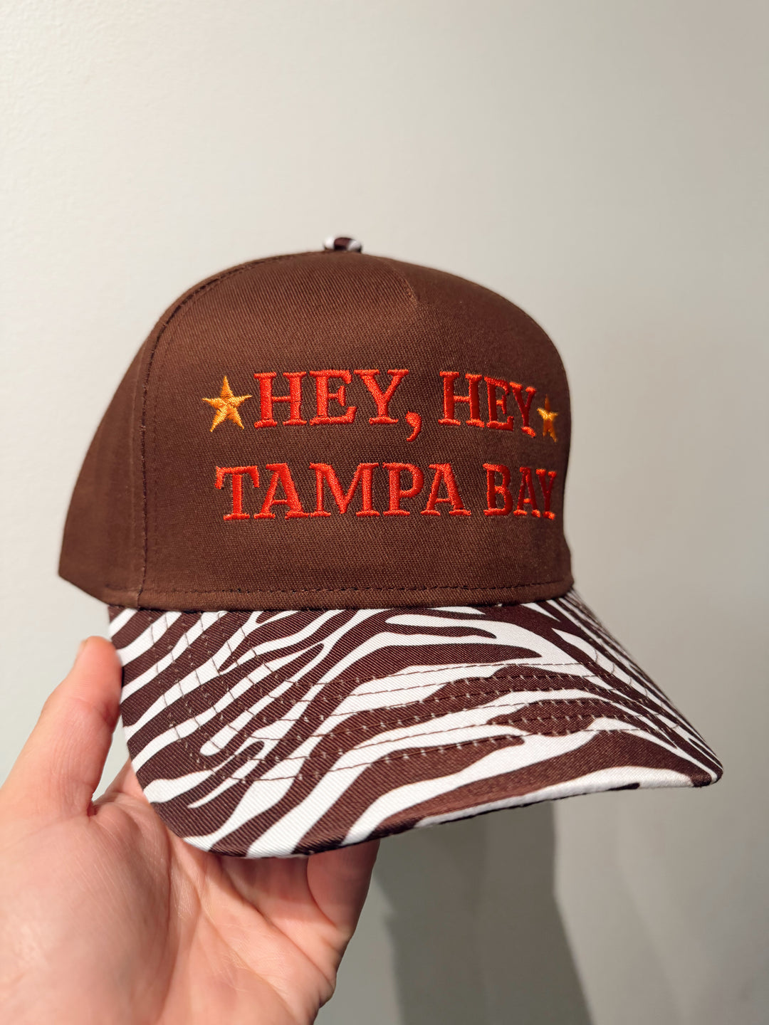 Hey Hey Tampa Bay | TB Bucs Inspired Zebra Trucker Hat