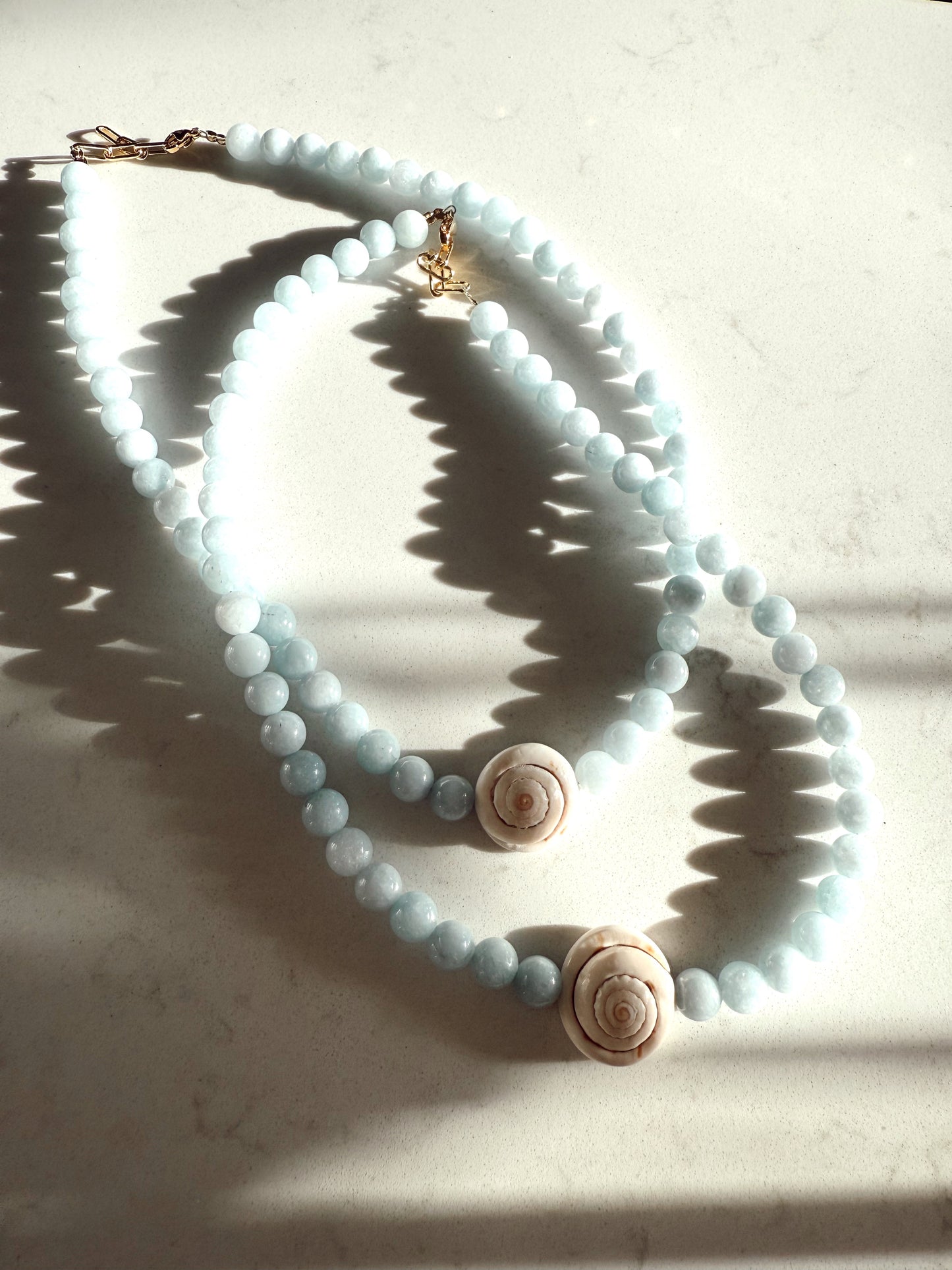 Blue Jean Shell Necklace