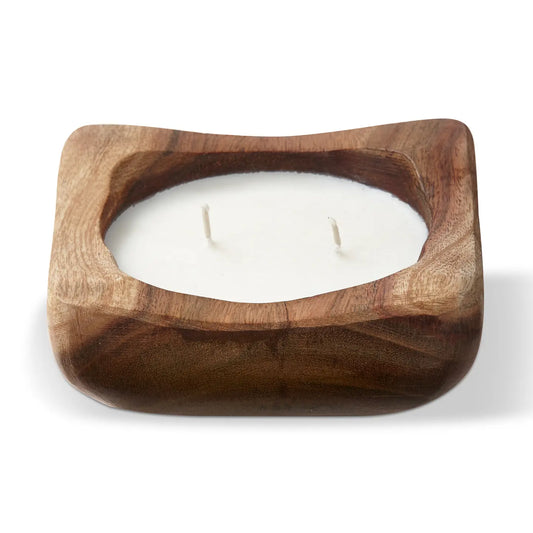 Wood Sage & Bergamot Wood Candle - Brown