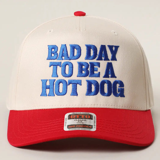 Bad Day To Be A Hot Dog Embroidered Trucker Hat | 4th of July