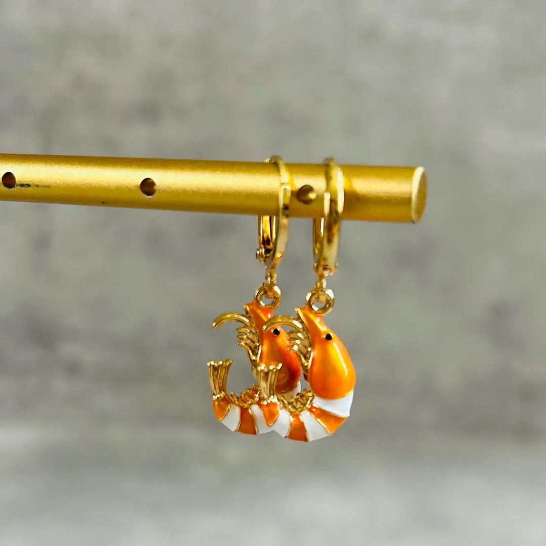 Unique Shrimp Earrings