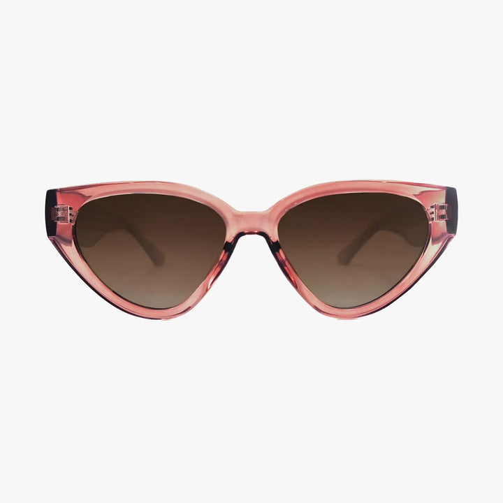 Moxie Blush Polarized Women's Cat Eye Fashion Sunglasses