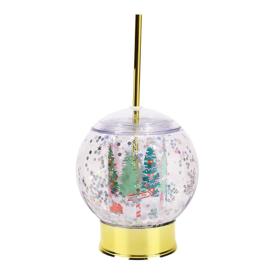 Let It Snow Globe Sipper Novelty Cup