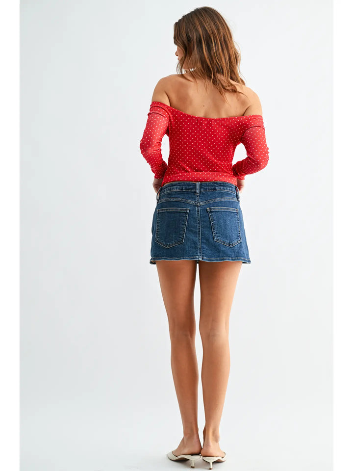Classic Denim Skort - Dark Denim