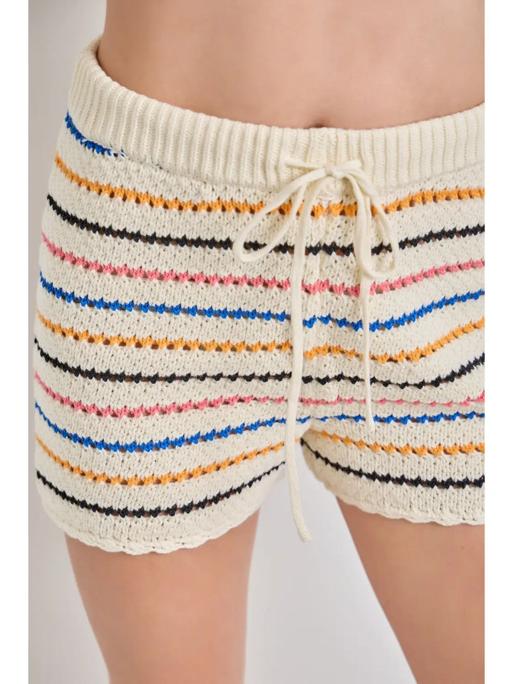 Stripe Knit Shorts