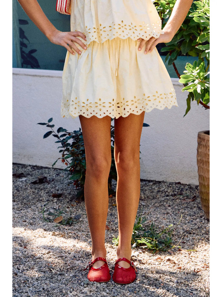 Eyelet Embroidered Skort