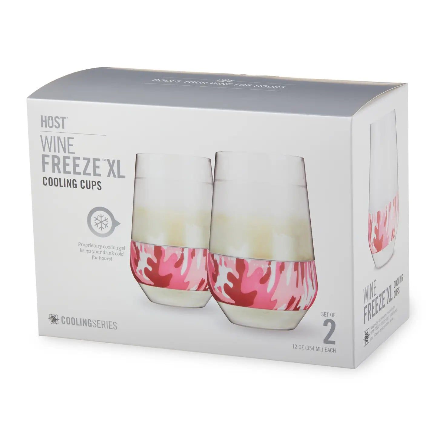 Wine Freeze™ Xl Insulated Cooling Cups in Pink Camo Set of 2