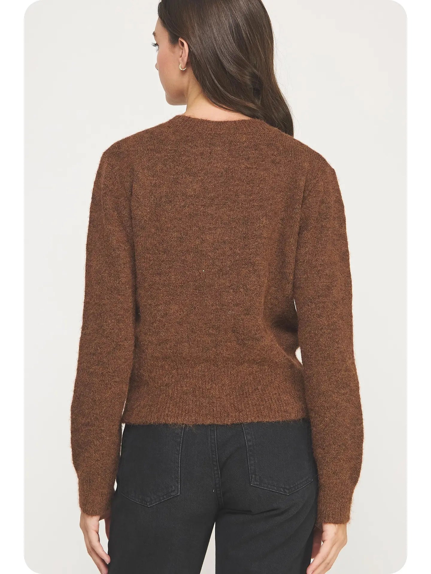 Multi Color Button Knit Cardigan