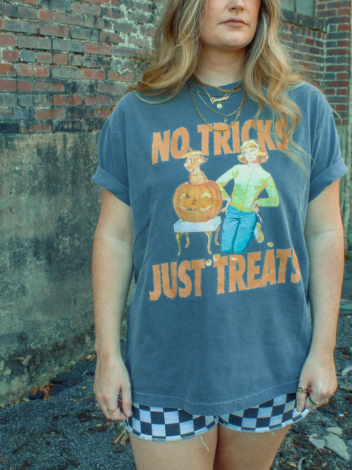 No Tricks Just Treats,  Halloween Oversized Tshirt