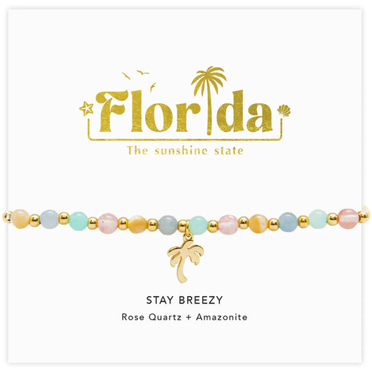 Stay Breezy Florida Charm Bracelet