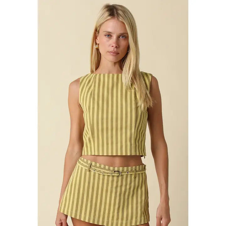 Amara Stripe Crop Top