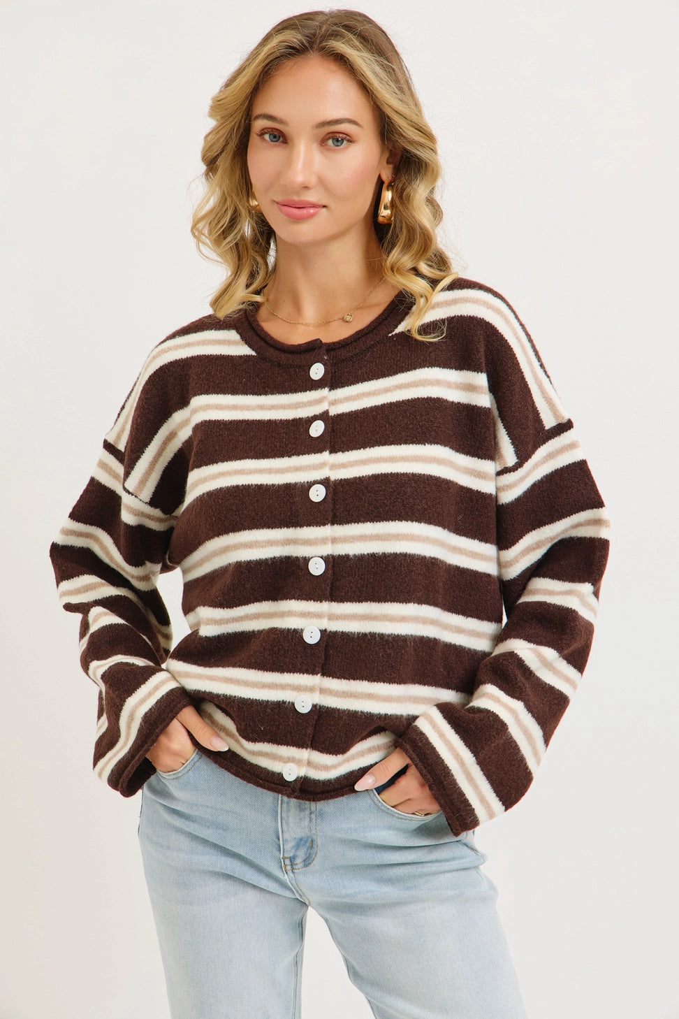 Relaxed Slightly Soft Cozy Sweater Cardigan