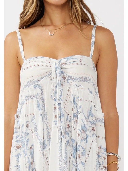 Patchwork Ruffle Maxi Dress