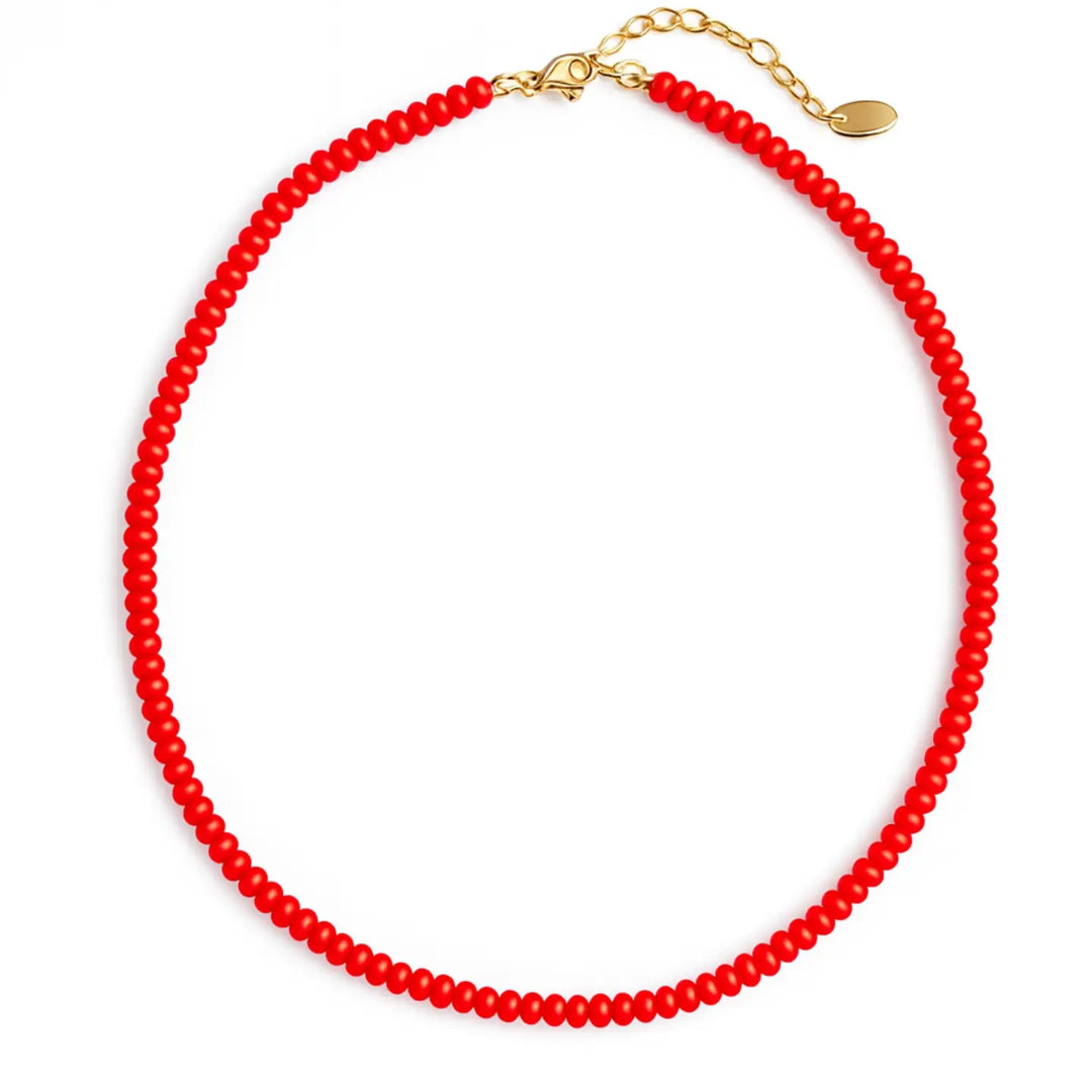 Perfect Red Beaded Necklace
