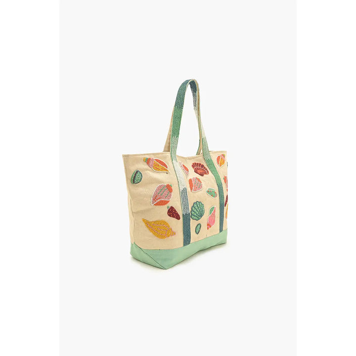 Sea Shell Beaded Boat Tote
