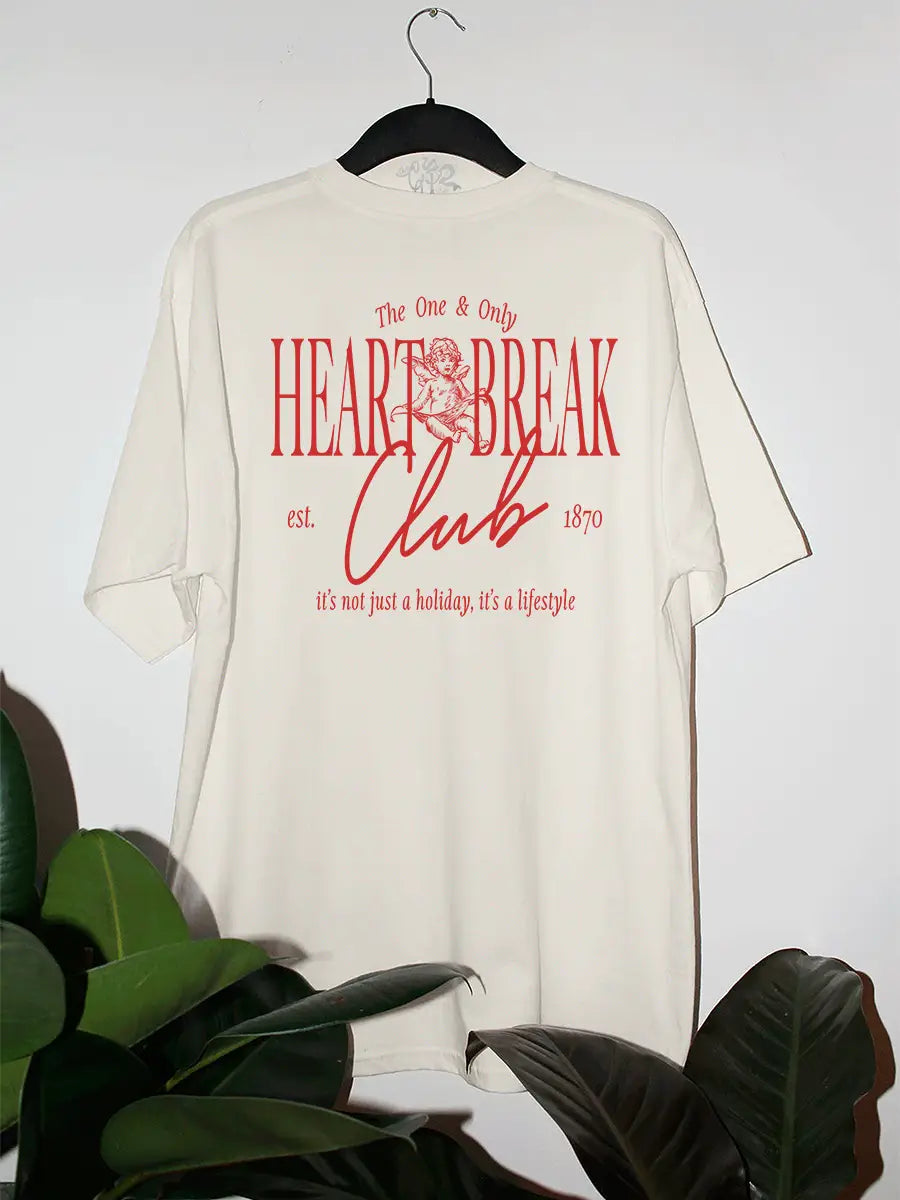 Heart Beak Club Oversized Tshirt | Valentines Day