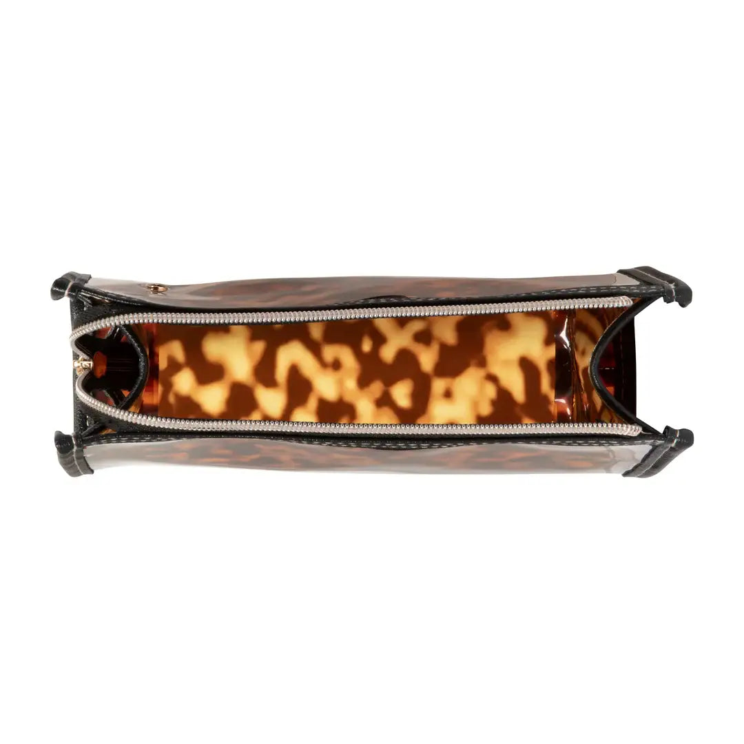 Miami Clearly Tortoise Medium Zip Cosmetic