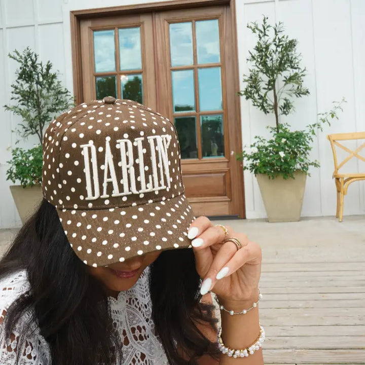 Darlin' - Brown Polka Dot Trucker Hat