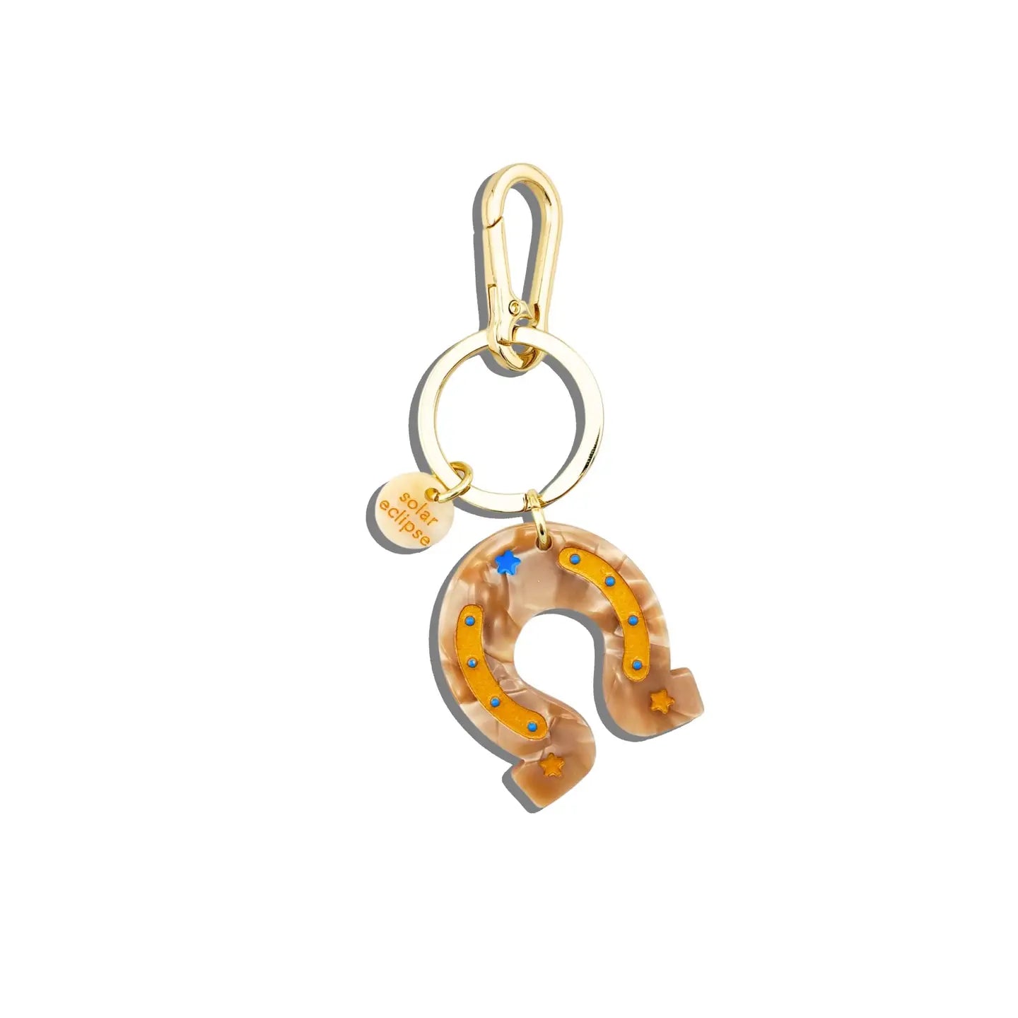 Hand-Painted Lucky Horseshoe Bag Charm & Keychain | Western