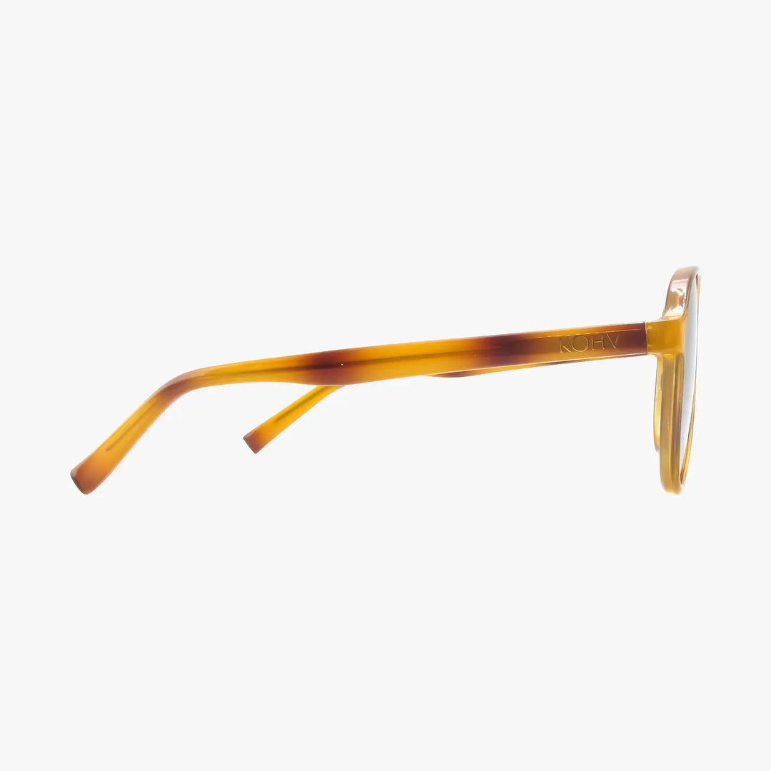 Knox Honey Tortoise Polarized Fashion Aviator Sunglasses