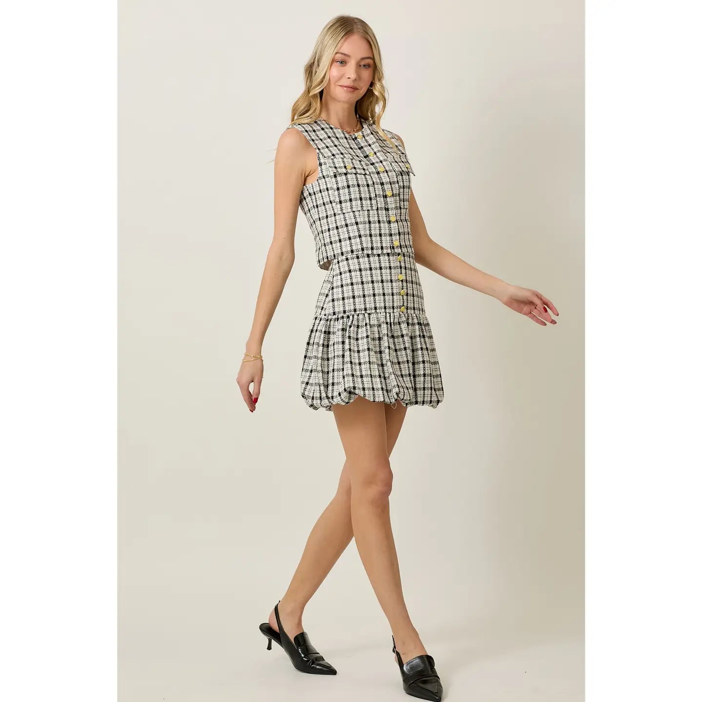 Plaid Bubble Skirt