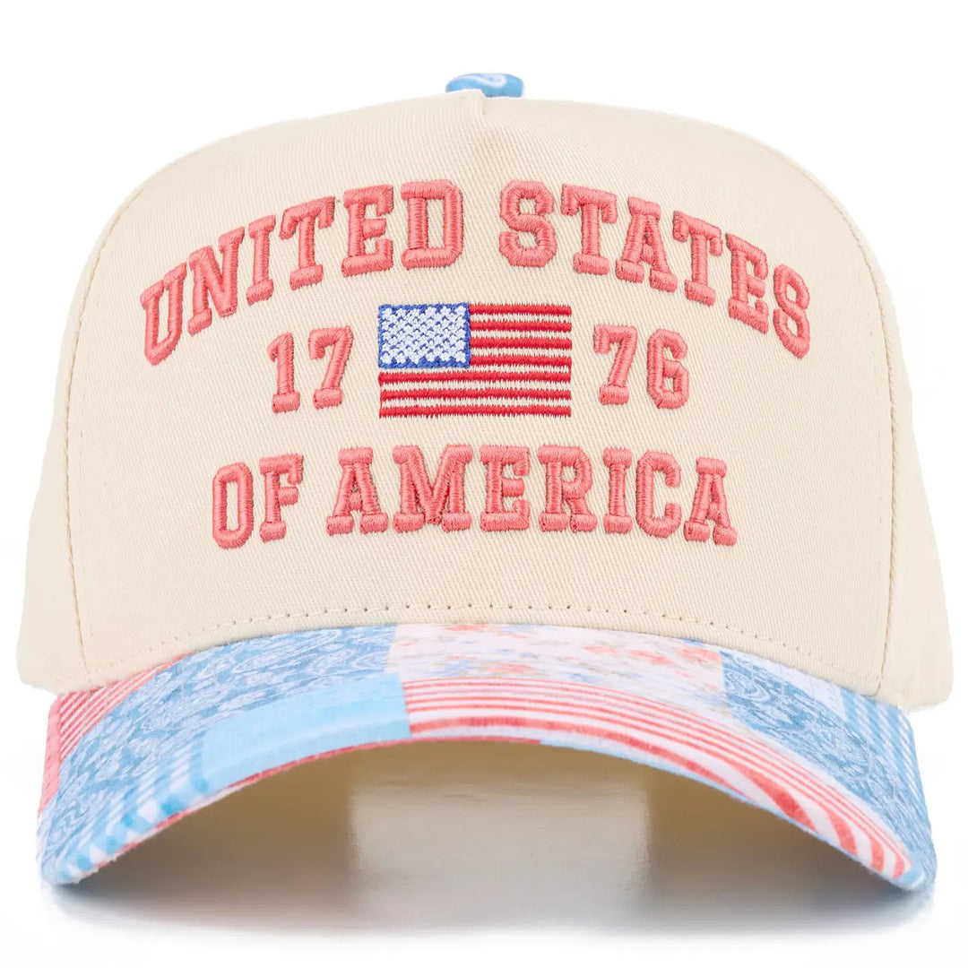 United States 1776 Letter On Two Tone Trucker Hat